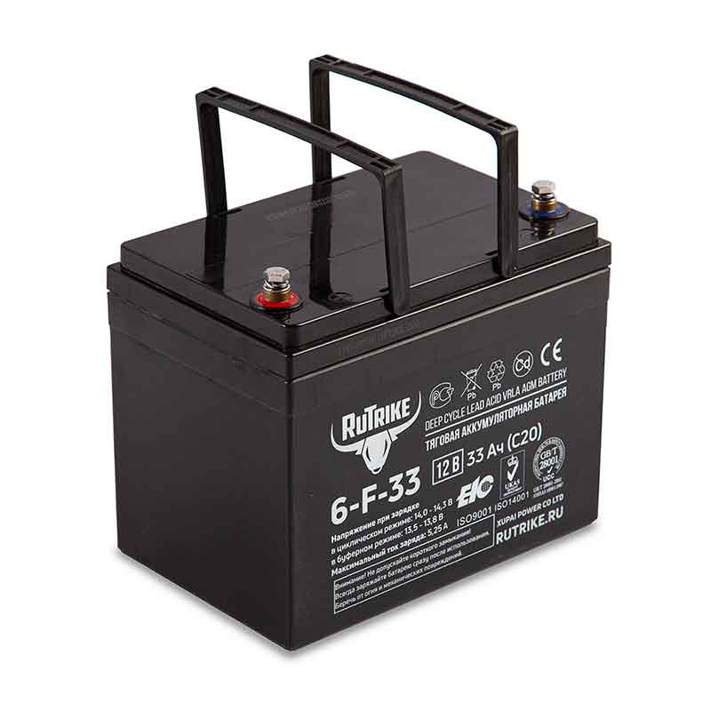 Аккумулятор тяговый RuTrike 6-F-33 (12V / Ah C5) GEL