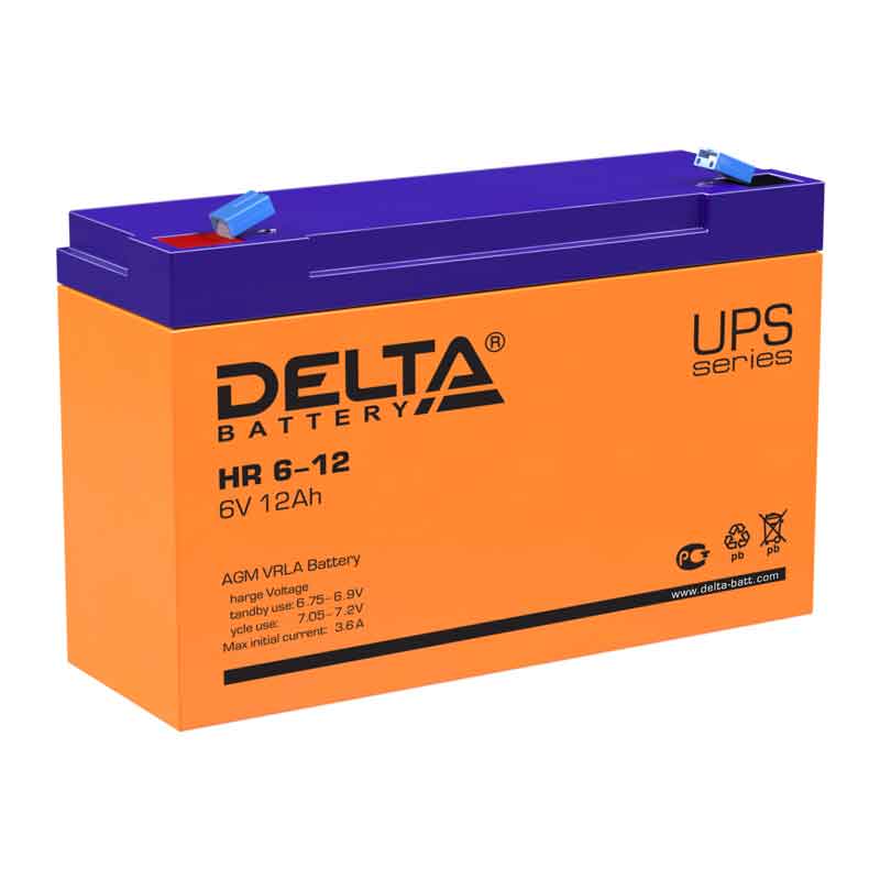 Аккумулятор Delta HR 6-12 (6V / 12Ah)