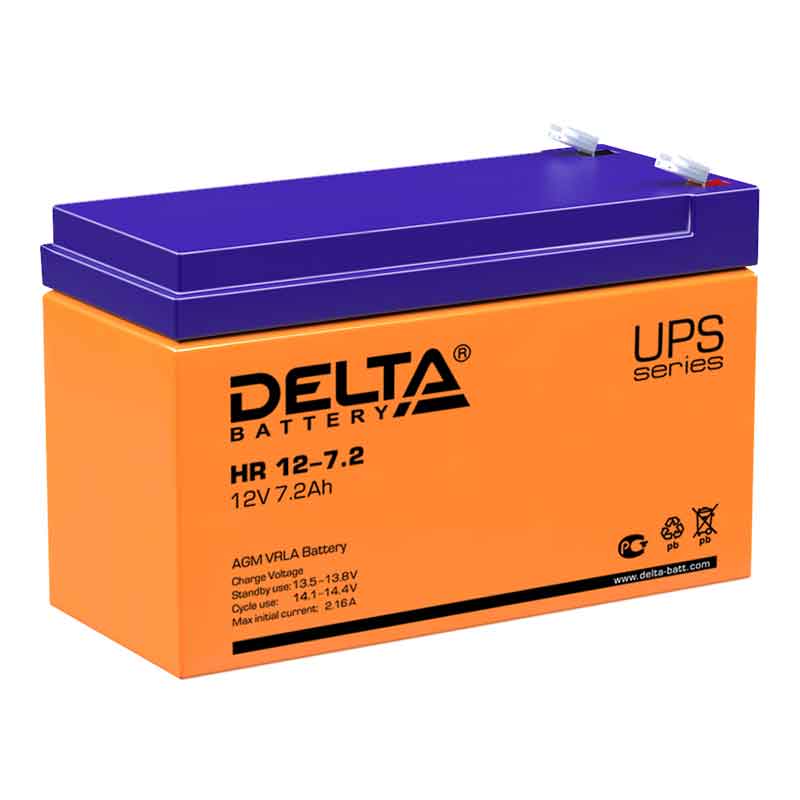 Аккумулятор Delta HR 12-7.2 (12V / 7.2Ah)