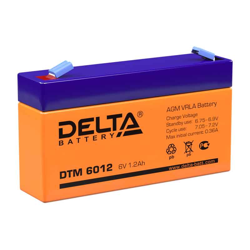 Аккумулятор Delta DTM 6012 (6V / 1.2Ah)