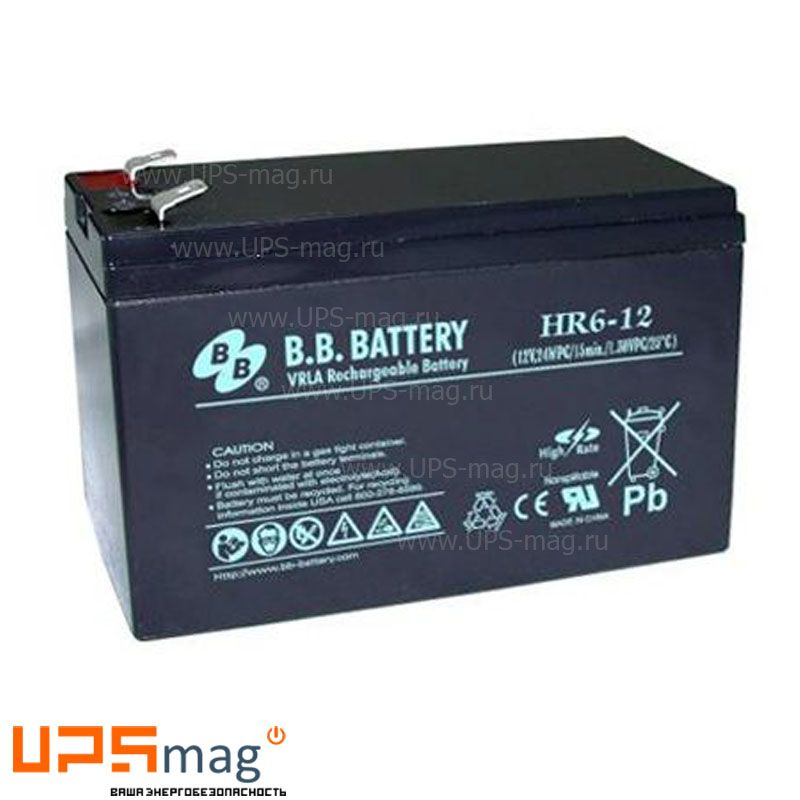 Аккумулятор BB Battery HR6-12 (12V / 6Ah)