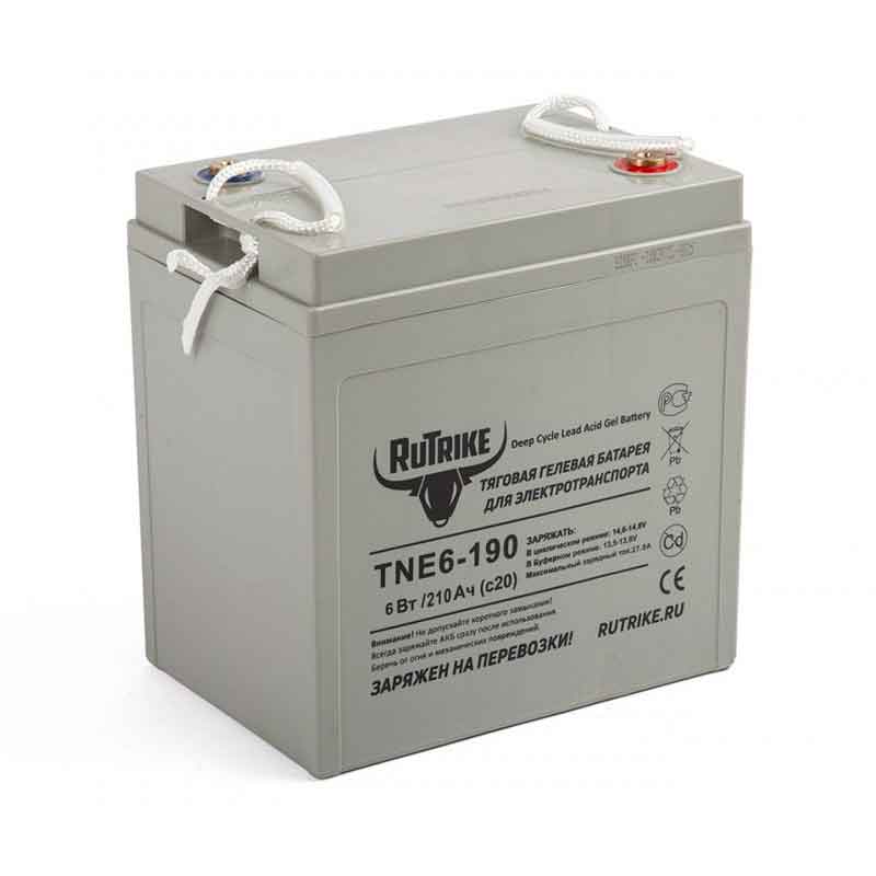 Аккумулятор тяговый RuTrike TNE 6-190 (6V / Ah C5) GEL