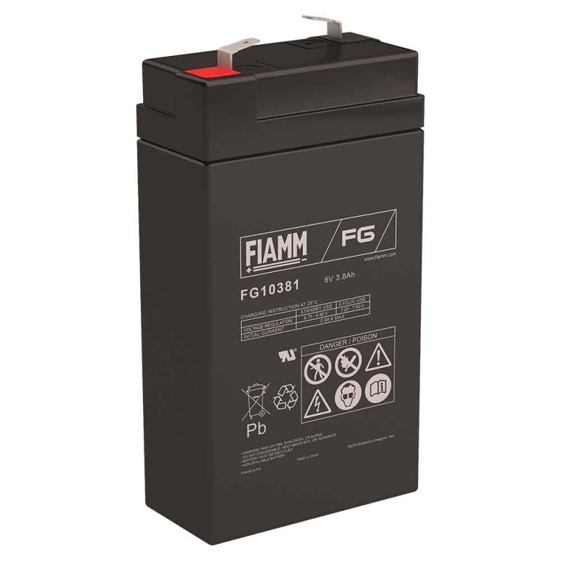 Аккумулятор FIAMM FG10381 (6V / 3.8Ah)