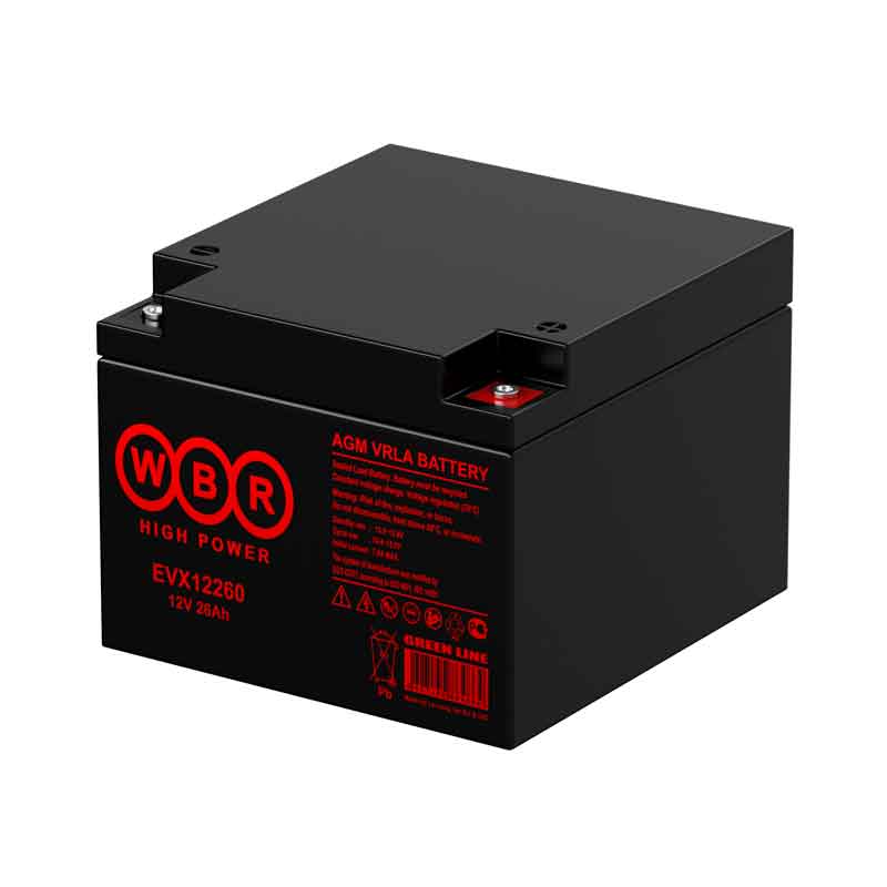 Аккумулятор WBR EVX12260S тяговый 12V 26Ah
