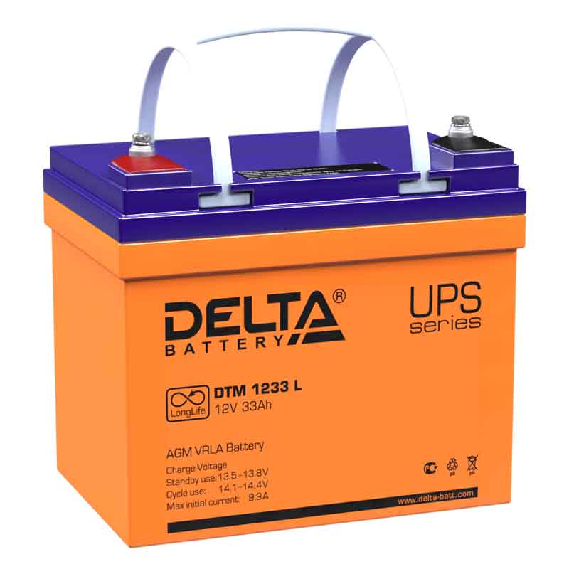Аккумулятор Delta DTM 1233L (12V / 33Ah)