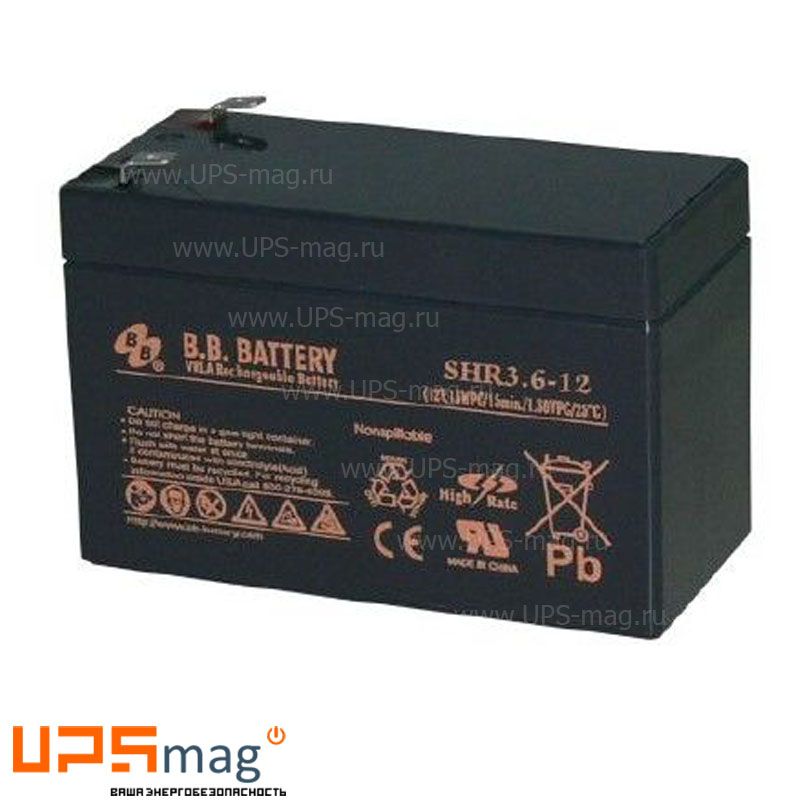 Аккумулятор BB Battery SHR 3.6-12 (12V / 3.6Ah)