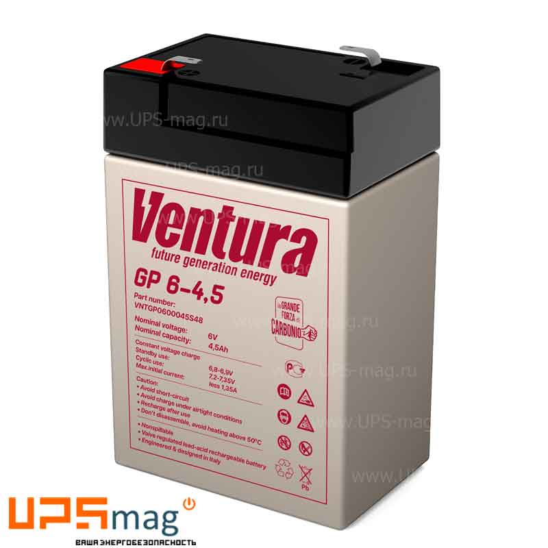 Аккумулятор Ventura GP 6-4.5 (6V / 4.5Ah)