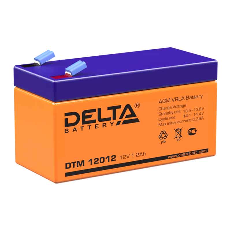Аккумулятор Delta DTM 12012 (12V / 1.2Ah)