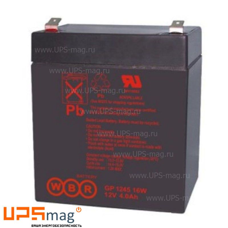 Аккумулятор WBR GP1245 16W (12V / 4Ah)