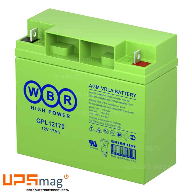 Аккумулятор WBR GPL12170 (12V / 17Ah)