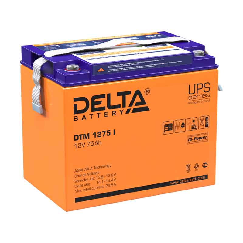 Аккумулятор Delta DTM 1275 I (12V / 75Ah)