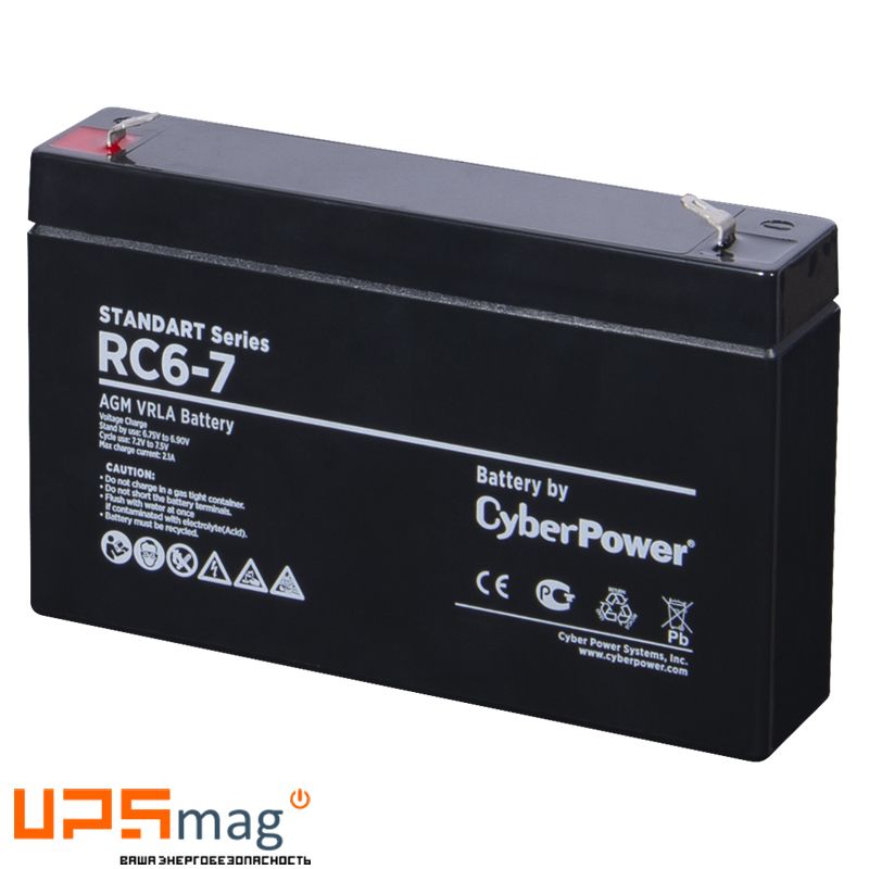 Аккумулятор CyberPower RC6-7 (6V / 7Ah)