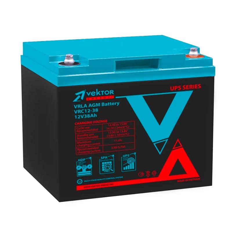 Аккумулятор Vektor VRC 12-38 (12V / 38Ah)