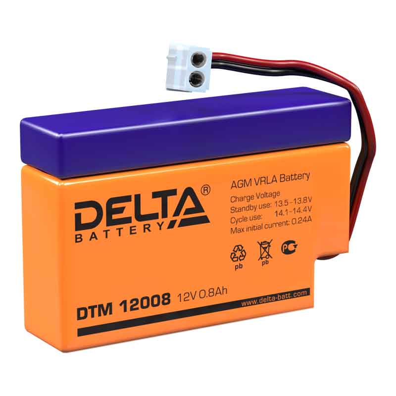 Аккумулятор Delta DTM 12008 (12V / 0.8Ah)