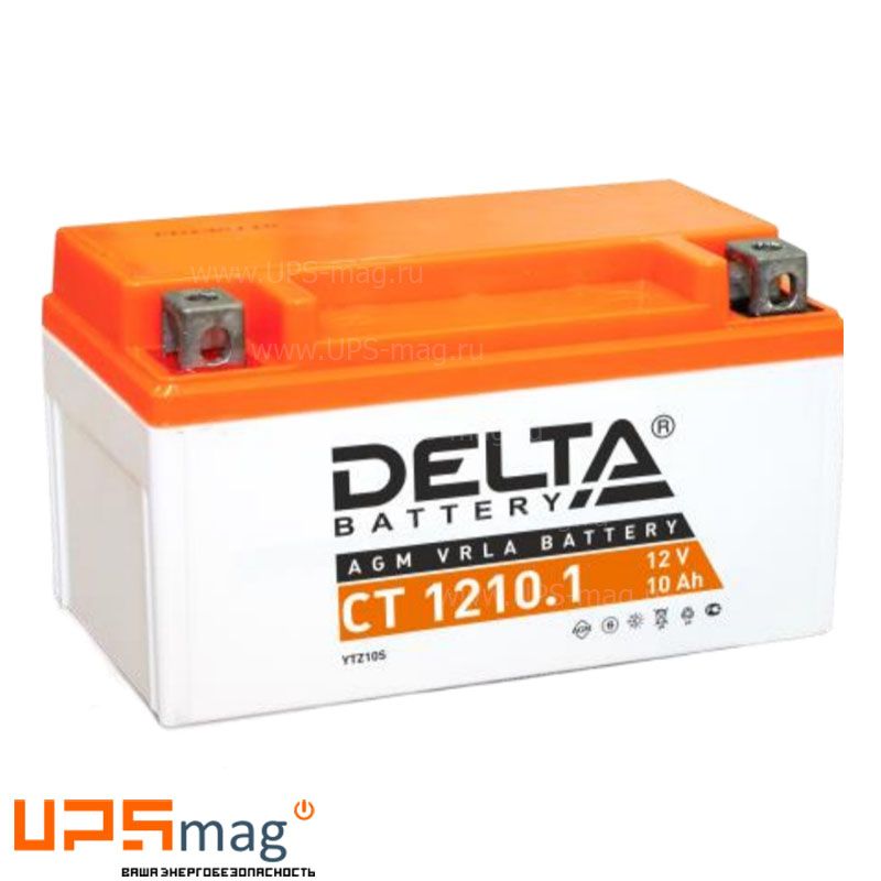 Мото аккумулятор Delta CT 1210.1 (12V / 10Ah / 190A (CCA))