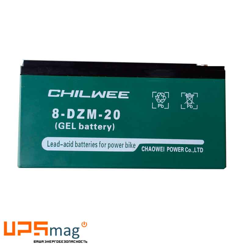 Аккумулятор тяговый Chilwee 8-DZM-20 (16V / 24Ah C5) GEL
