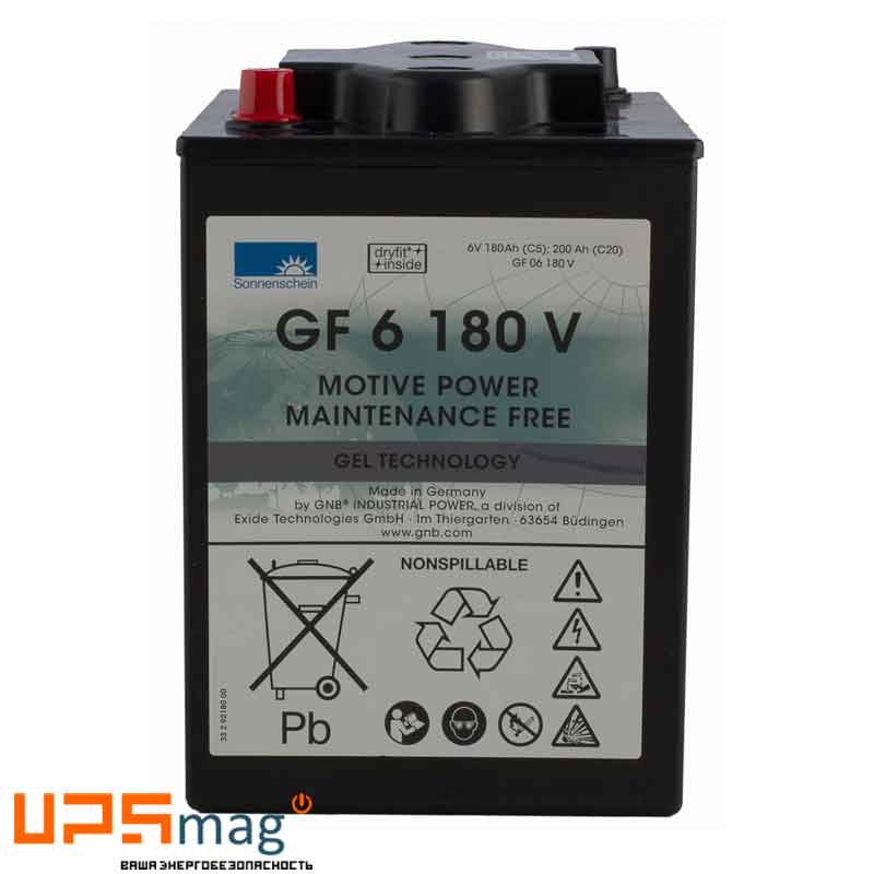 Аккумулятор тяговый Sonnenschein GF 06 180 V (6V / 180Ah C5) GEL