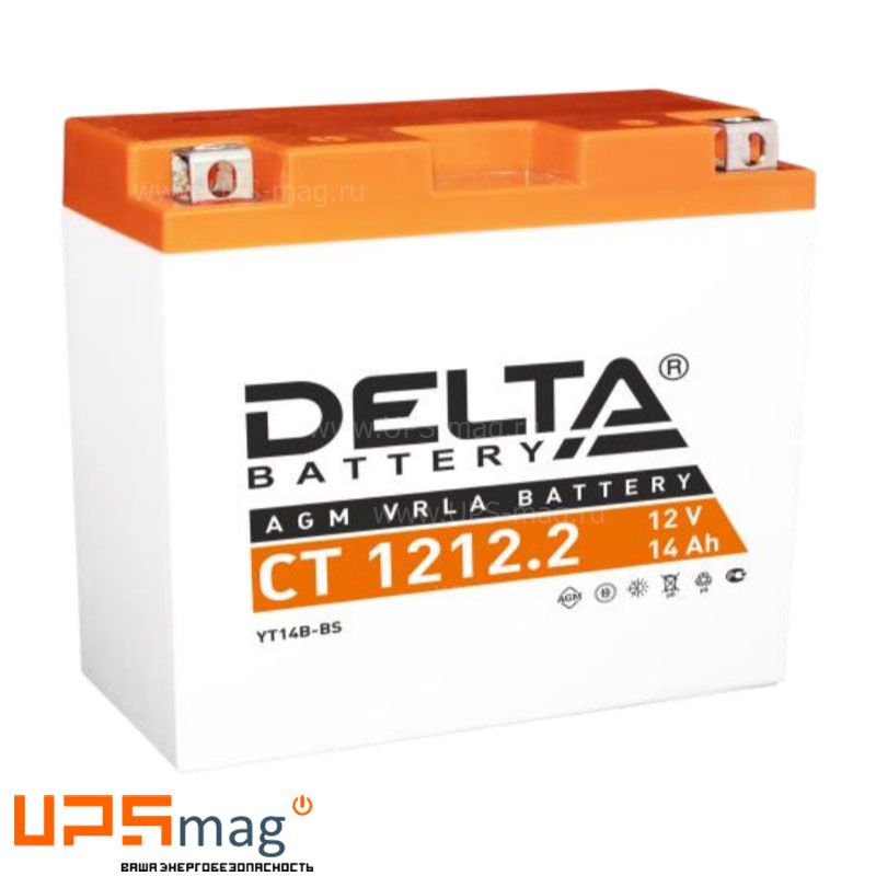 Мото аккумулятор Delta CT 1212.2 (12V / 12Ah / 155A (CCA))