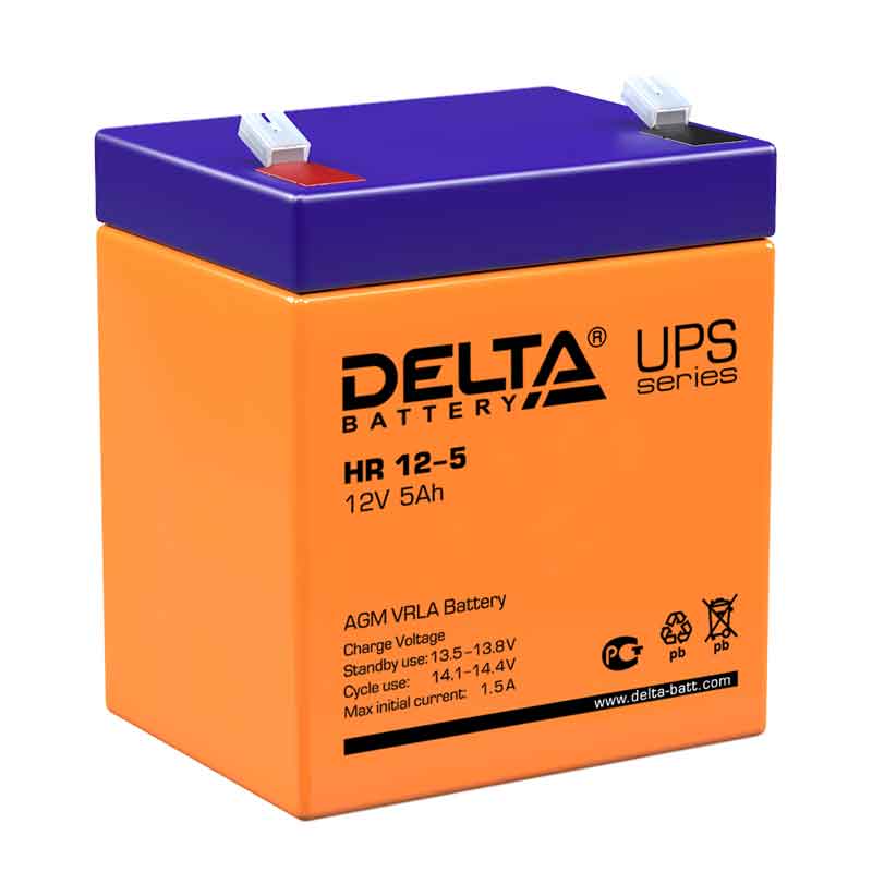 Аккумулятор Delta HR 12-5 (12V / 5Ah)