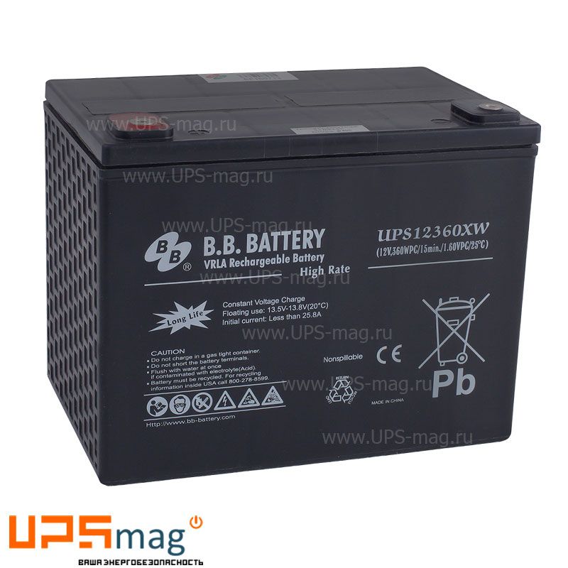 Аккумулятор BB Battery UPS 12360XW (12V / 88Ah)