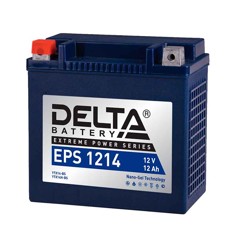 Мото аккумулятор Delta EPS 1214 (12V / 14Ah / 180A (CCA))