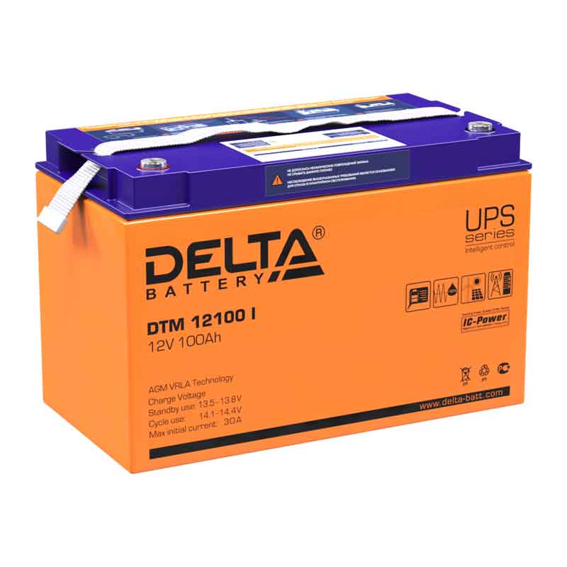 Аккумулятор Delta DTM 12100 I (12V / 100Ah)