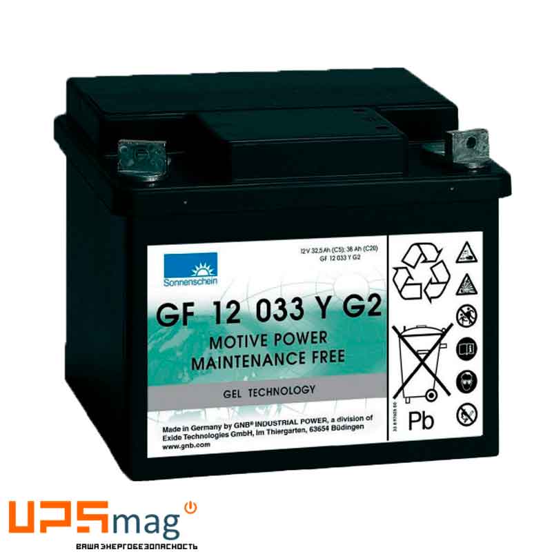 Аккумулятор тяговый Sonnenschein GF 12 033 YG2 (12V / 33Ah C5) GEL