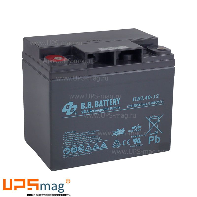 Аккумулятор BB Battery HRL40-12 (12V / 38Ah)