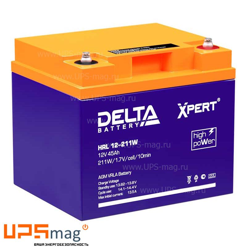 Аккумулятор Delta HRL 12-211W Xpert (12V / 45Ah)