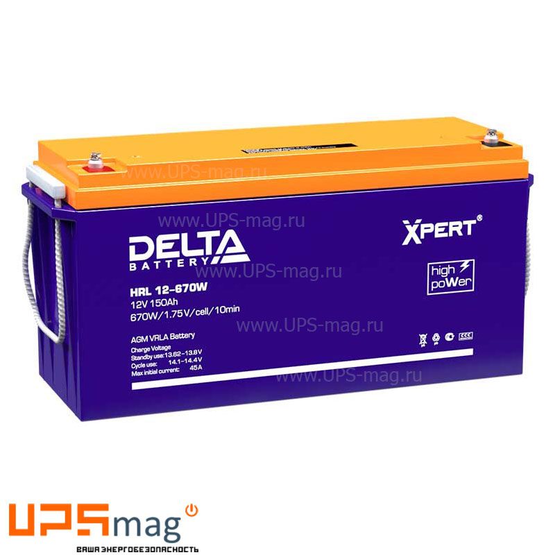 Аккумулятор Delta HRL 12-670W Xpert (12V / 150Ah)