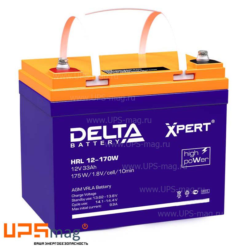 Аккумулятор Delta HRL 12-170W Xpert (12V / 33Ah)