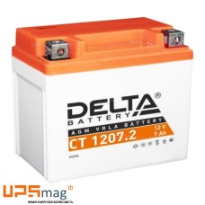 Мото аккумулятор Delta CT 1207.2 (12V / 7Ah / 130A (CCA))