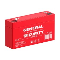 Аккумулятор General Security GS 1.3-6 (6V / 1.3Ah)