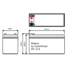 Аккумулятор CyberPower RV 12-6 (12V / 6Ah)