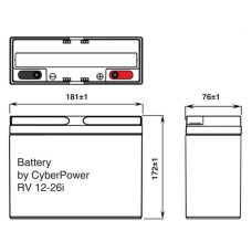 Аккумулятор CyberPower RV 12-26i (12V / 25.3Ah)