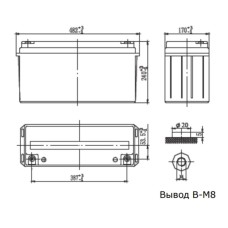 Аккумулятор Ventura HRL 12680W (12V / 170Ah)