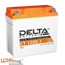 Мото аккумулятор Delta CT 1205.1 (12V / 5Ah / 65A (CCA))