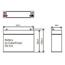 Аккумулятор CyberPower RV 6-9 (6V / 9Ah)