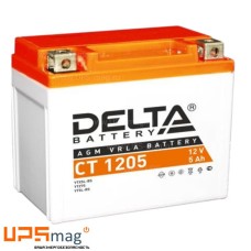 Мото аккумулятор Delta CT 1205 (12V / 5Ah / 80A (CCA))