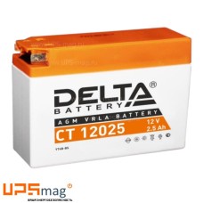 Мото аккумулятор Delta CT 12025 (12V / 2.5Ah / 40A (CCA))