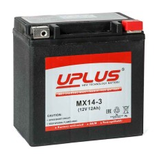 Мото аккумулятор UPLUS MX14-3 (12V 12Ah) (YTX14 GYZ16H)