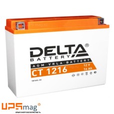 Мото аккумулятор Delta CT 1216 (12V / 16Ah / 200A (CCA))