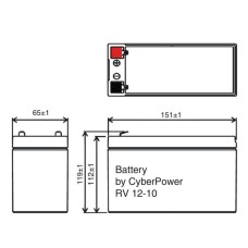 Аккумулятор CyberPower RV 12-10 (12V / 10Ah)