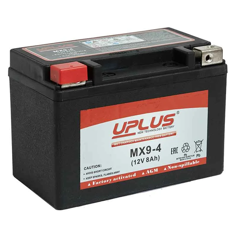 Мото аккумулятор UPLUS MX9-4 (12V 8Ah) (YTX9)