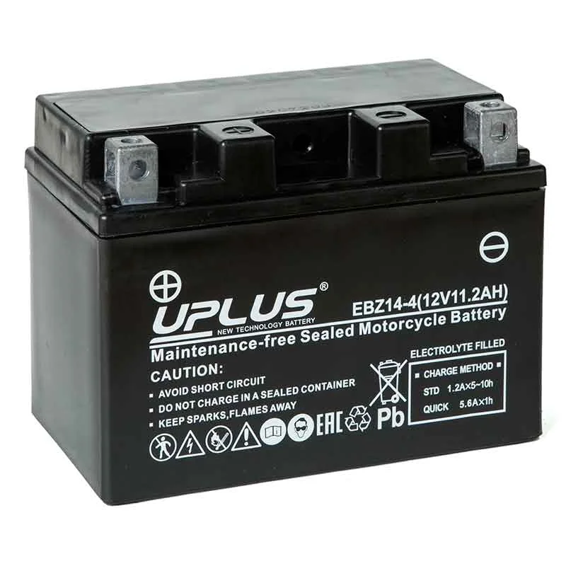 Мото аккумулятор UPLUS EBZ14-4 (12V 11.2Ah) (YTZ12S YTZ14S)