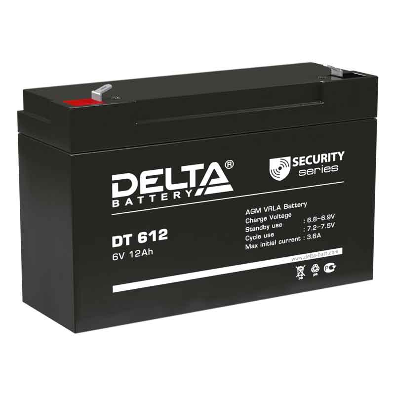 Аккумулятор Delta DT 612 (6V / 12Ah)