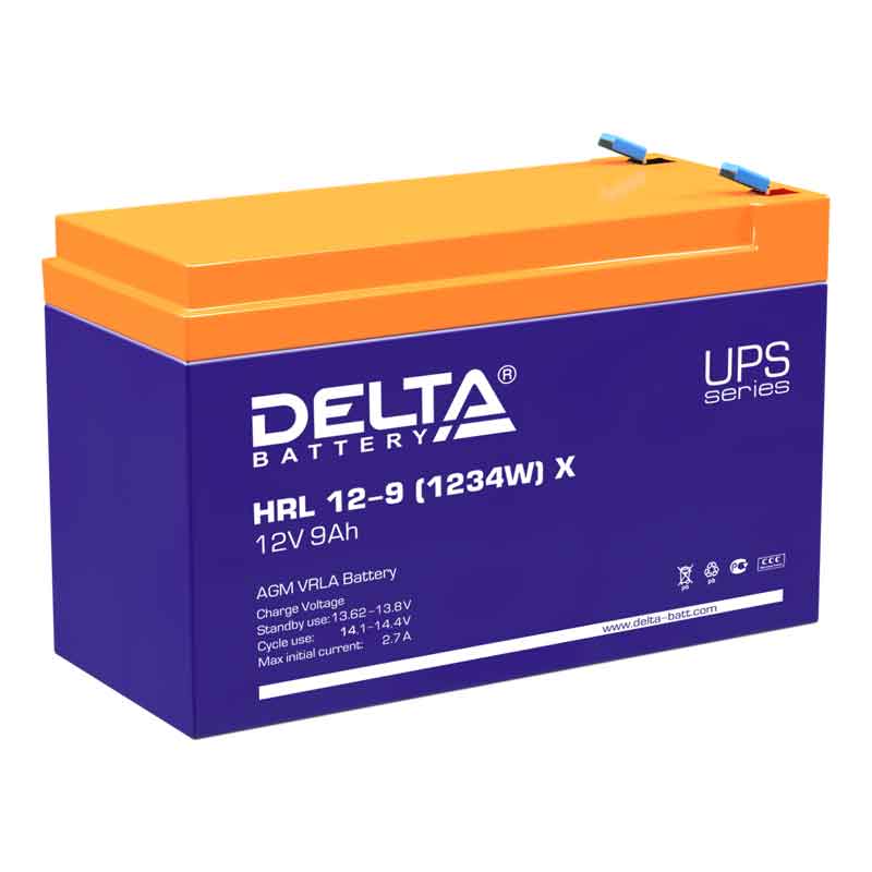 Аккумулятор Delta HRL 12-9 (1234W) X (12V / 9Ah)