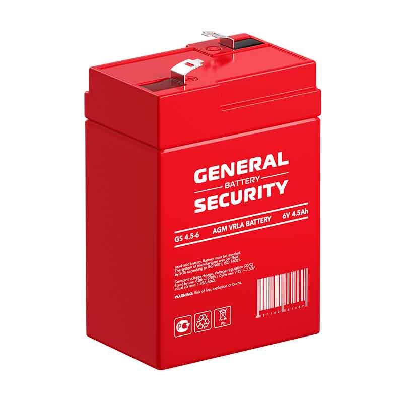 Аккумулятор General Security GS 4.5-6 (6V / 4.5Ah)