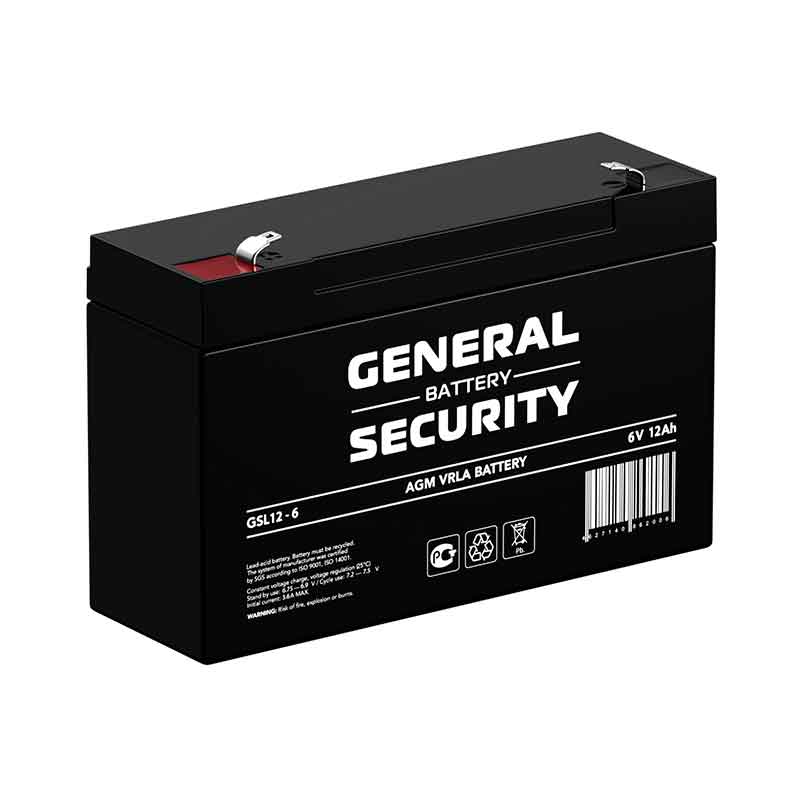 Аккумулятор General Security GSL 12-6 (6V / 12Ah)