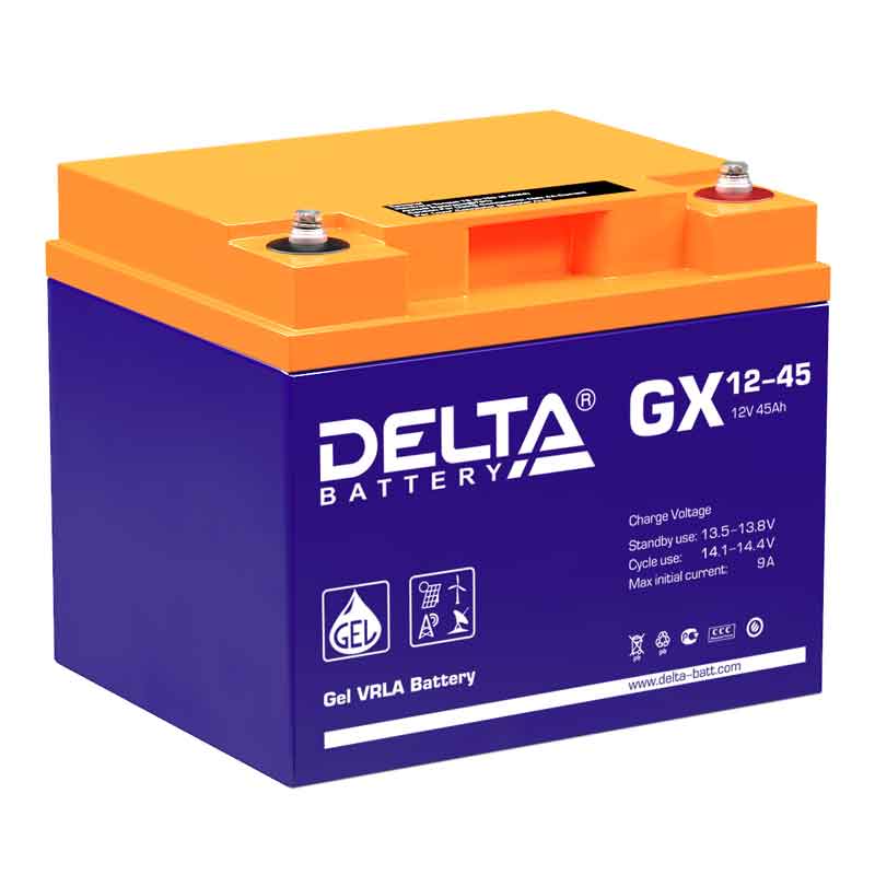 Аккумулятор Delta GX 12-45 (12V / 45Ah)